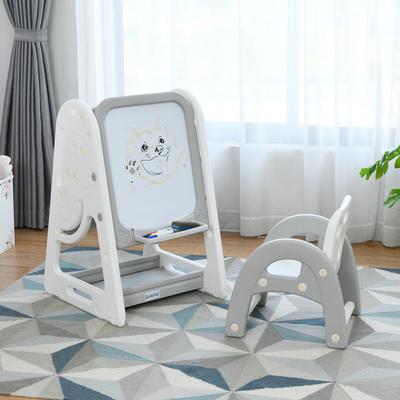 2 In 1 Kids Easel Desk Chair Set With Book Rack & Adjustable Art Painting Board 2 In 1 Kids Easel Desk Chair Set With Book Rack & Adjustable Art Painting Board