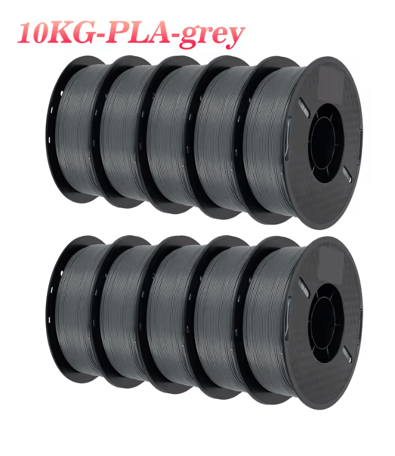 KINGROON 10KG 3D Printer Filament Bundle PLA PETG 1.75mm Mixed Colors For FDM Printing 10 Kg Pla Gray