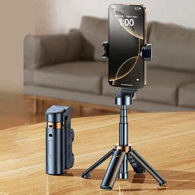 Mini Bluetooth Selfie Stick With Tripod And Remote Control black