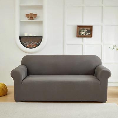 Stretch Sofa Slipcover For Living Room Furniture Protection single dark Grey