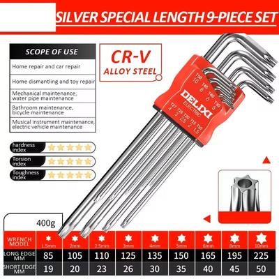 Hex Key Wrench Set With Torque Sleeve For Motorcycles And Bicycles model 1091