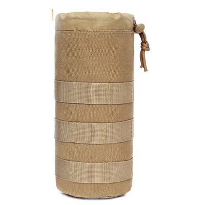 Tactical Waist Pack For Outdoor Hiking Travel Water Bottle Bag With Cup Holder & Miscellaneous Storage khaki
