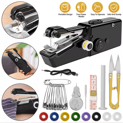 Mini Portable DIY Sewing Machine, Handheld Cordless Tailor Kit For Home & Travel Mini Portable DIY Sewing Machine, Handheld Cordless Tailor Kit For Home & Travel