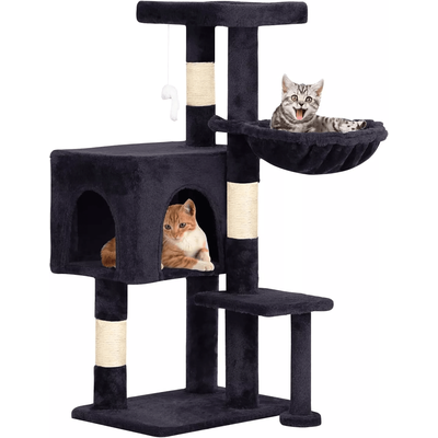 Cat Tree Tower For Indoor Cats With Scratching Posts, Cat Condo Cradle Multi Level Cat Furniture For Climbing, Resting Cat Tree Tower For Indoor Cats With Scratching Posts, Cat Condo Cradle Multi Level Cat Furniture For Climbing, Resting