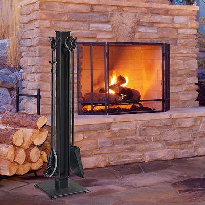 Fireplace Tool Set, 5 Piece Iron Fire Place Tools With Stand Fireplace Tool Set, 5 Piece Iron Fire Place Tools With Stand