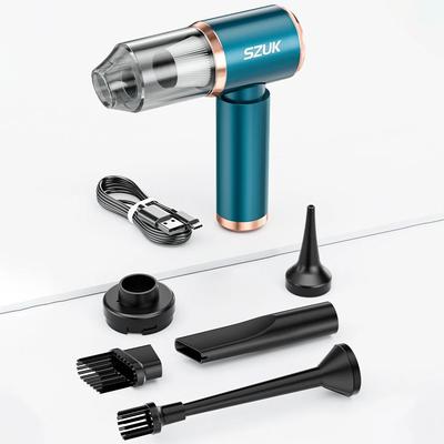 Car Vacuum Cleaner Strong Suction Wireless Portable Handheld Mini Cleaning Machine For Car, Home, Pet Hair, And Keyboard blue