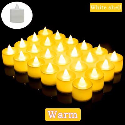 Battery Powered LED Tealight Candles For Wedding And Holiday Decoration 50 pack candle Light