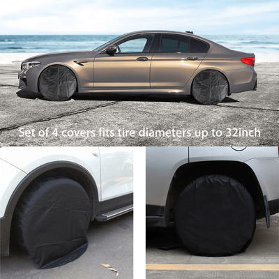 Waterproof Tire Covers For RV Trailer Camper Wheels Sun Protection Waterproof Tire Covers For RV Trailer Camper Wheels Sun Protection