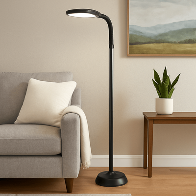 Natural Full Spectrum LED Floor Lamp 60 In Tall Sunlight Therapy & Reading Light Natural Full Spectrum LED Floor Lamp 60 In Tall Sunlight Therapy & Reading Light