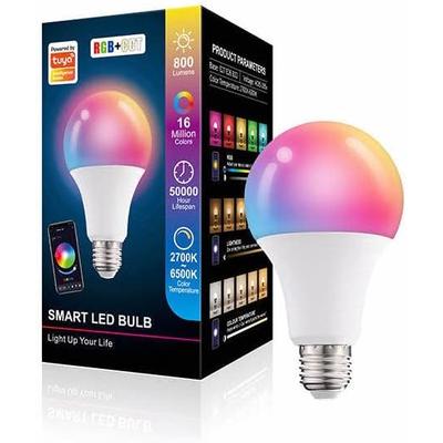 Smart WiFi LED Bulb E27 9W RGBCW Dimmable Light With Voice Control For Alexa & Google Home Smart WiFi LED Bulb E27 9W RGBCW Dimmable Light With Voice Control For Alexa & Google Home