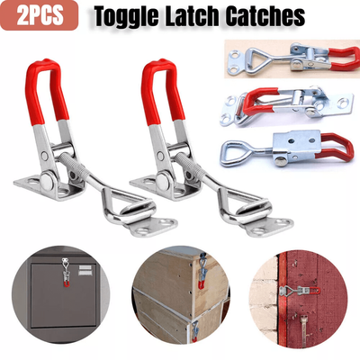 2PCS Heavy Duty Toggle Latch Catch Adjustable Lock Clamp Clip Anti Rust Fastener For Toolboxes, Cases, Cabinets 2PCS Heavy Duty Toggle Latch Catch Adjustable Lock Clamp Clip Anti Rust Fastener For Toolboxes, Cases, Cabinets
