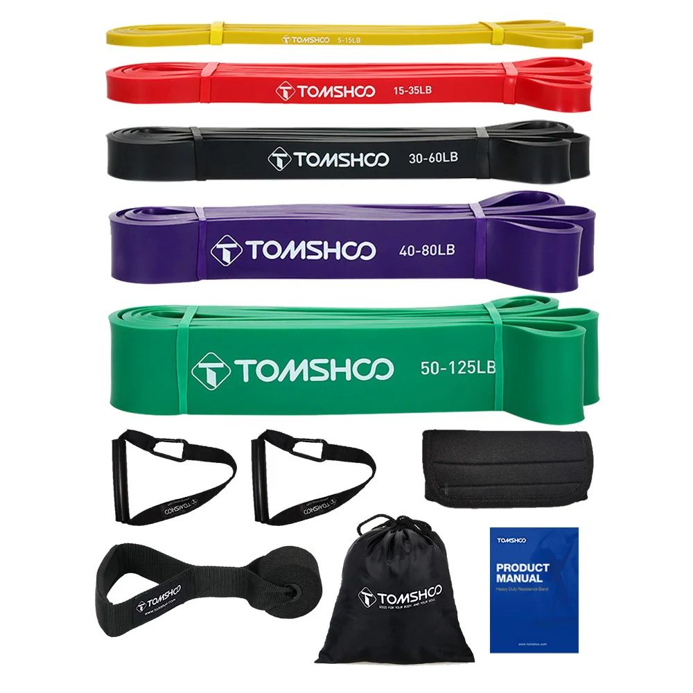 Premium Pull Up Assist Bands Set Resistance Loop Bands For Powerlifting & Exercise, 5 Level Latex Workout Kit Premium Pull Up Assist Bands Set Resistance Loop Bands For Powerlifting & Exercise, 5 Level Latex Workout Kit