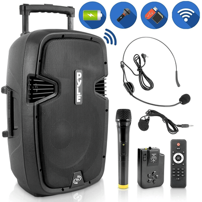 Portable Bluetooth Loudspeaker Rechargeable Active PA Speaker System Kit With Mic, FM Radio, USB Recording & Bluetooth Portable Bluetooth Loudspeaker Rechargeable Active PA Speaker System Kit With Mic, FM Radio, USB Recording & Bluetooth