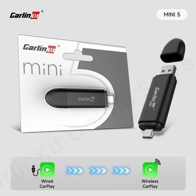 Carlinkit Mini 5 And 5 Pro Wireless Carplay Android Auto Adapter For Car Smart System Upgrade With Bluetooth And WiFi mini 5