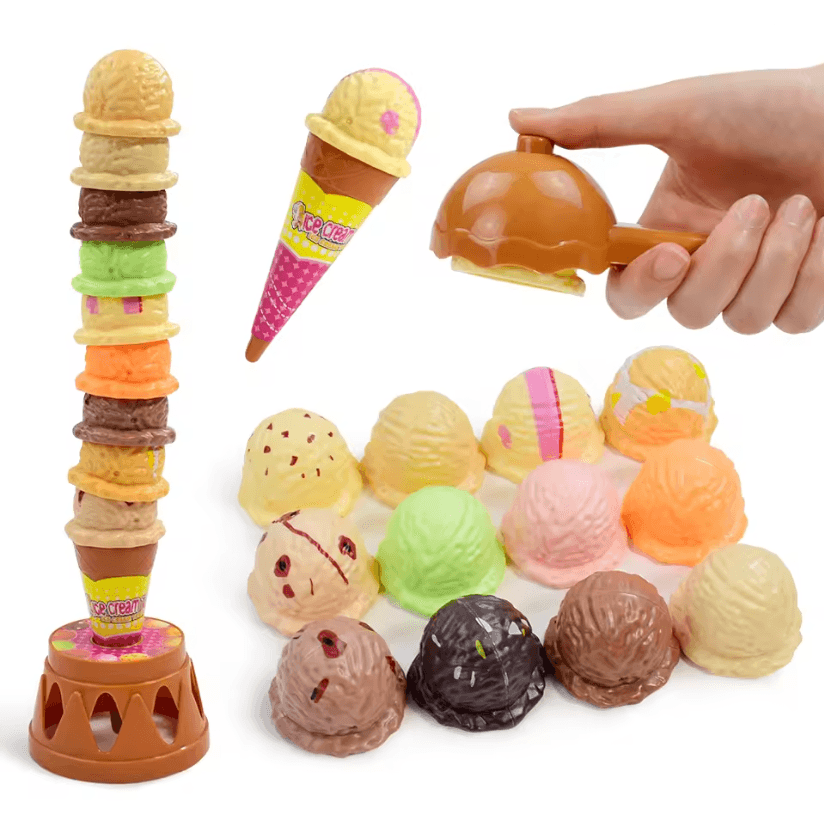 Deluxe Ice Cream Stack Up Pretend Play Toy Educational Toy For Kids Deluxe Ice Cream Stack Up Pretend Play Toy Educational Toy For Kids