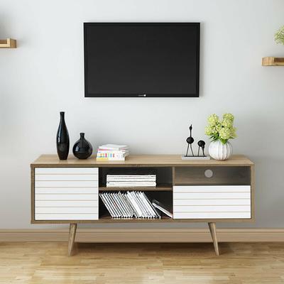 65 Inch TV Stand With Storage, Mid Century Modern Entertainment Center & Shelves 65 Inch TV Stand With Storage, Mid Century Modern Entertainment Center & Shelves