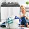 Portable Twin Tub Washing Machine, Compact Semi Automatic Washer And Spinner For Small Spaces And Travel Use Portable Twin Tub Washing Machine, Compact Semi Automatic Washer And Spinner For Small Spaces And Travel Use