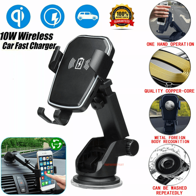 Wireless Fast Charging Car Charger Mount Holder Stand, Gravity Auto Clamp Phone Cradle For Mobile Devices Wireless Fast Charging Car Charger Mount Holder Stand, Gravity Auto Clamp Phone Cradle For Mobile Devices