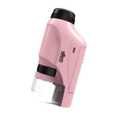 Portable Kids Microscope Handheld Science Lab Tool For Students With LED Light pink