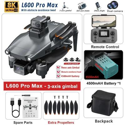 L600 PRO MAX 2025 GPS Drone With 4K HD Dual Camera, 3 Axis Gimbal, Obstacle Avoidance, And 5KM Range l600 Pro Max Oas