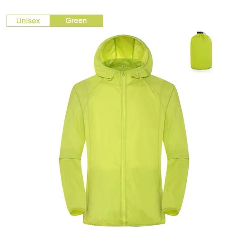 Lightweight Waterproof Camping Jacket With Hood And Pocket 3xl green