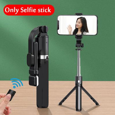 Portable Bluetooth Selfie Stick With Tripod, Retractable Multifunctional Phone Holder & Wireless Remote Shutter black Selfie Stick