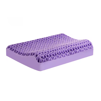 CerviGuard TPE Pectin Orthopedic Neck Pillow Washable Support Cushion 19.7 X 12.6 X 3.1 In (5.73 Lb) purple