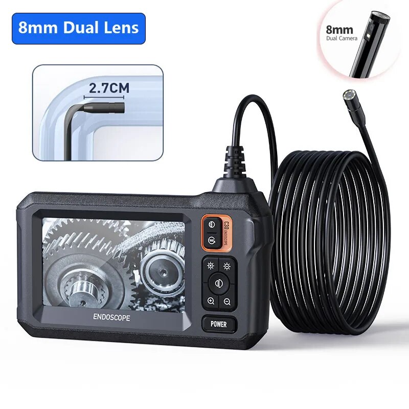 Dual & Single Lens Endoscope Camera, 1080P HD, 4.3