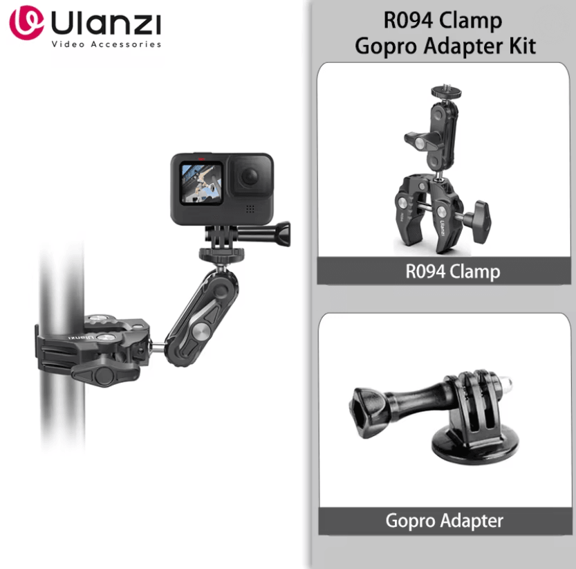 Ulanzi R094 Metal Super Clamp With Double Ball Head Arm For Camera Monitor And Mic Mount r094 Kit