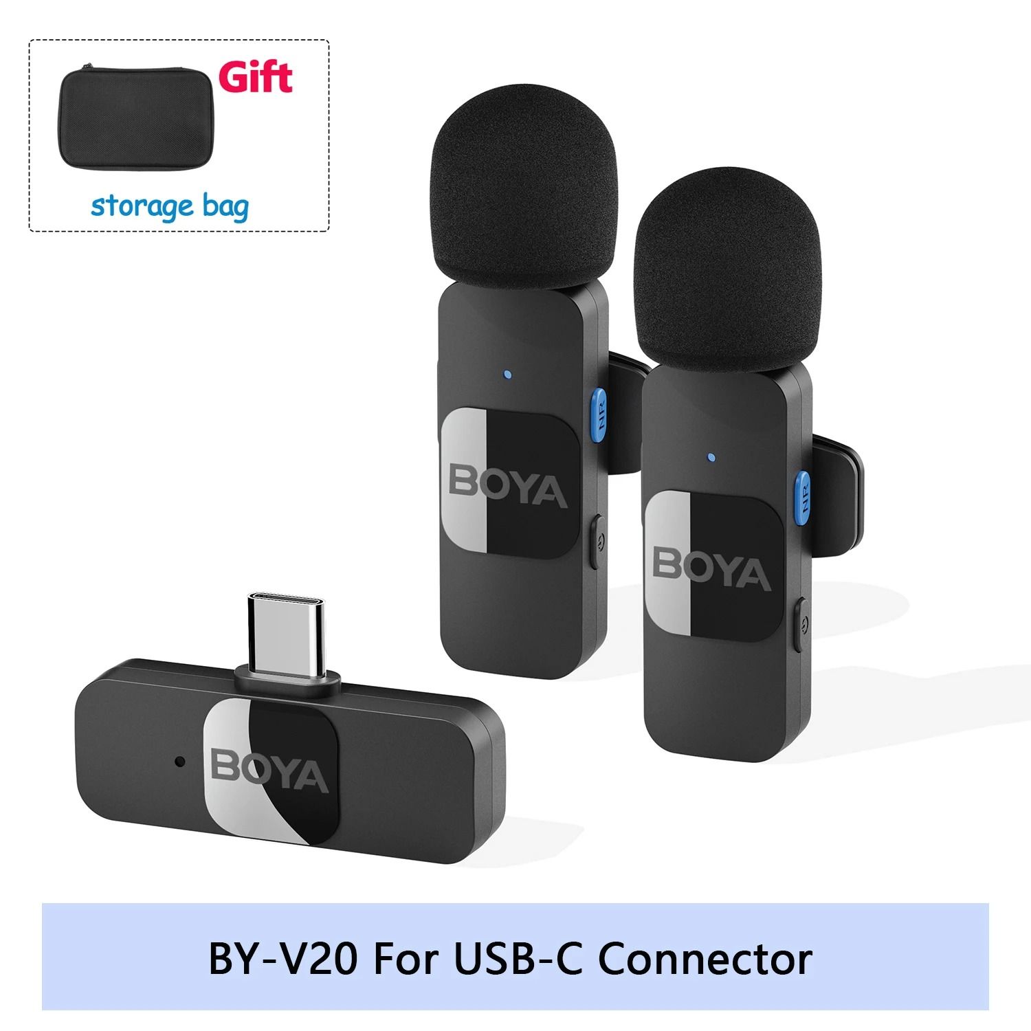 BOYA BY V Wireless Lavalier Microphone For IPhone Android Vlogging Interviews And Live Broadcast n