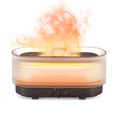 Flame Aroma Diffuser With Cool Mist And Color Changing Light black