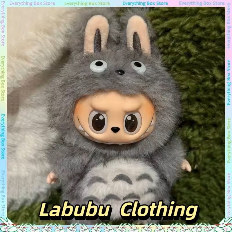 Totoro Outfit For 17 Cm Labubu Doll Plush Clothes Standing Style Totoro Outfit For 17 Cm Labubu Doll Plush Clothes Standing Style