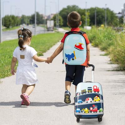 2 Piece Kids Carry On Luggage Set With 12 Inch Backpack Lightweight & Durable 2 Piece Kids Carry On Luggage Set With 12 Inch Backpack Lightweight & Durable