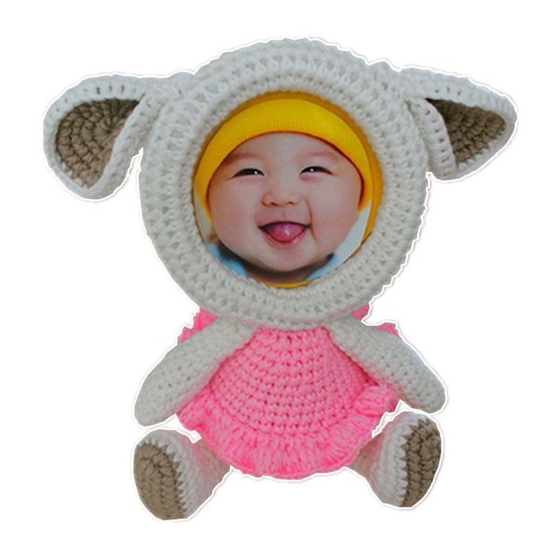 Handmade Crochet Animals Photo Frame Cute & Cuddly Designs Sheep