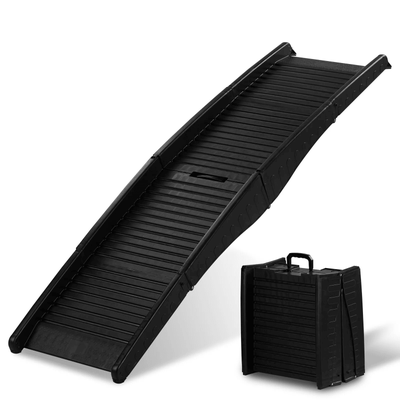 Folding Dog Ramp Lightweight Portable Pet Ramps For Travel, Bed, Couch, And Stairs Tri Fold Design For Large Dogs Folding Dog Ramp Lightweight Portable Pet Ramps For Travel, Bed, Couch, And Stairs Tri Fold Design For Large Dogs