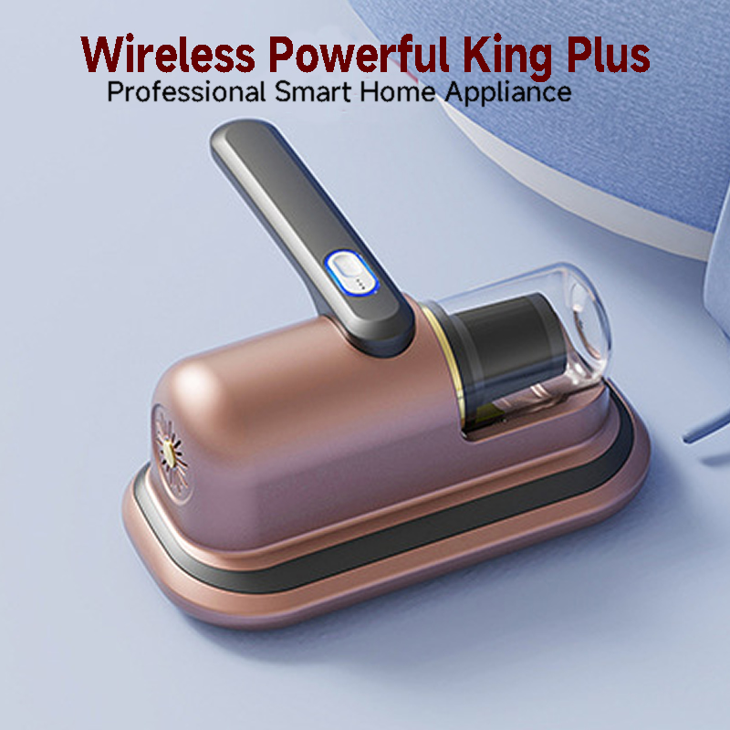 Smart Wireless Vacuum Cleaner With Strong Suction, Portable Air Gun For Home & Car Use, Window Washer Robot & Handheld king Plus Gold