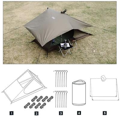 AiryMesh Ultralight Solo Tent Fast Setup, Mosquito Proof, And Backpack Ready Shelter tent With Raincoat