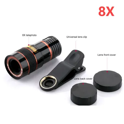 Universal Telephoto Lens For Smartphones, Perfect For Travel, Wildlife & Sports Photography 8x