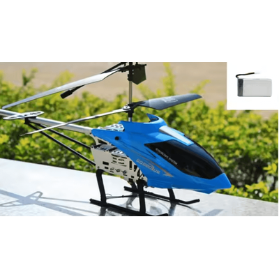 Large RC Helicopter Toy 3.5 Channel Remote Control Outdoor Helicopter 80 Cm blue