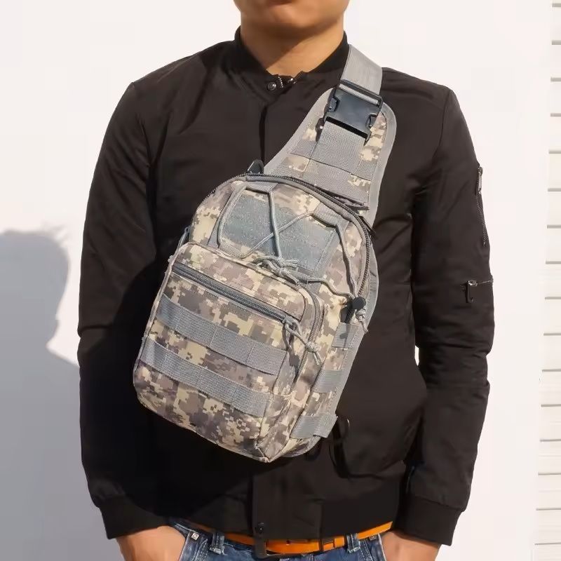 Tactical Sling Backpack Waterproof Outdoor Daypack gray Digital