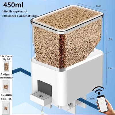 Smart Automatic Fish Feeder WiFi Aquarium Food Dispenser With App & Voice Control 450ml