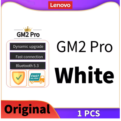 Lenovo GM2 Pro Dual Mode Bluetooth 5.3 Gaming And Sports Earbuds white