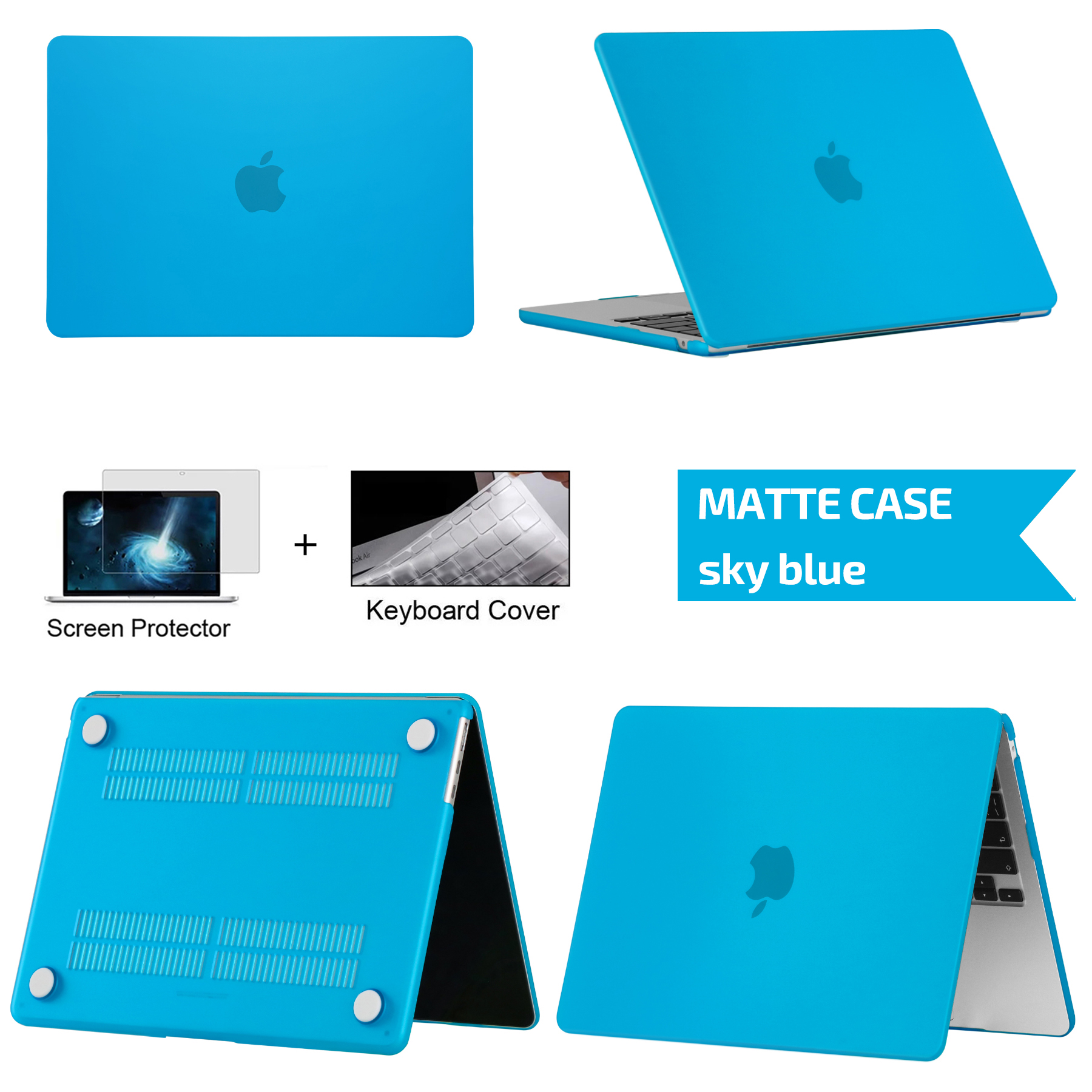 Protective Laptop Case For MacBook Air M1 Chip & Pro matte Sky Blue pro 16 M4 M1 M2 M3