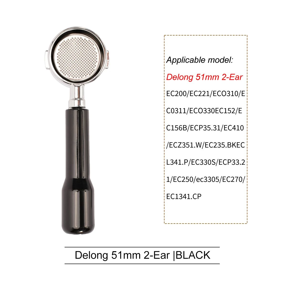 Professional Bottomless Portafilter For DeLonghi Espresso Machine Coffee Handle & Filter Basket Replacement 4