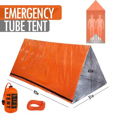 2 Person Emergency Tent Casa De Waterproof Camping Travel Shelter Pergola Family Campaign House Tourist Tents Outdoor orange Suit