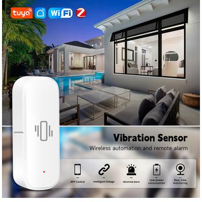 WiFi Tuya Smart Life Vibration Sensor, Motion Shock Alarm With App Control Security Monitor For Home And Door Window wifi Version