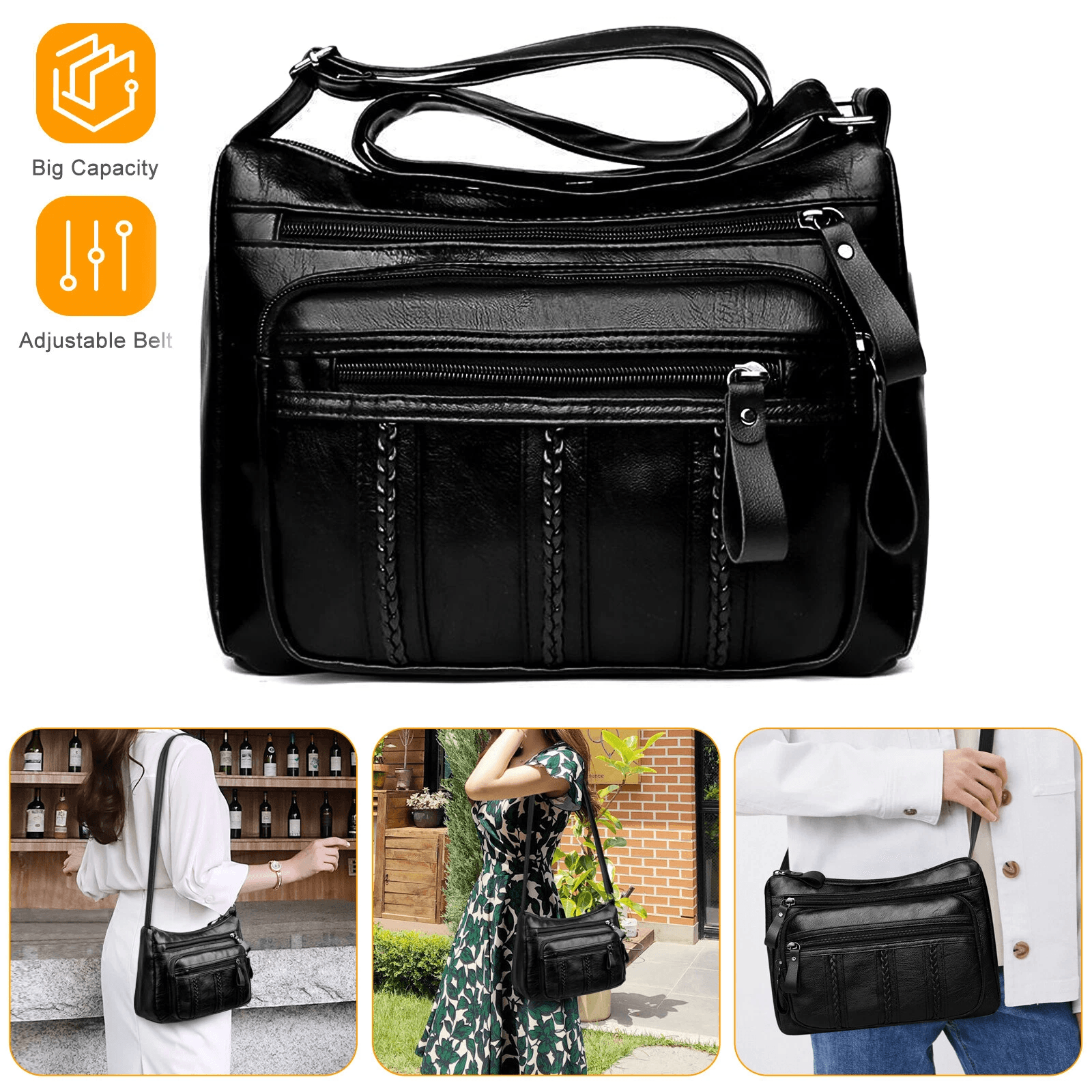 Stylish Women Shoulder Handbag Cross Body Pouch Bag, PU Leather Cell Phone Purse And Wallet Case For Everyday Use Stylish Women Shoulder Handbag Cross Body Pouch Bag, PU Leather Cell Phone Purse And Wallet Case For Everyday Use