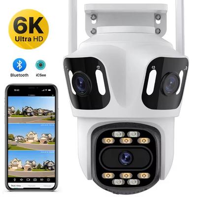 6K HD Outdoor PTZ WiFi Security Camera With Triple Lens And Auto Tracking au Plug 4k Camera no Sd