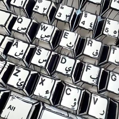 151 Key Manga Style Keycap Set PBT Cherry Profile Keycaps For Mechanical Gaming Keyboards arabic In Box 151key