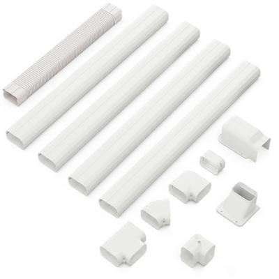 Costway 4 Inches W Mini Decorative PVC Slim Line Cover Kit-16.5ft